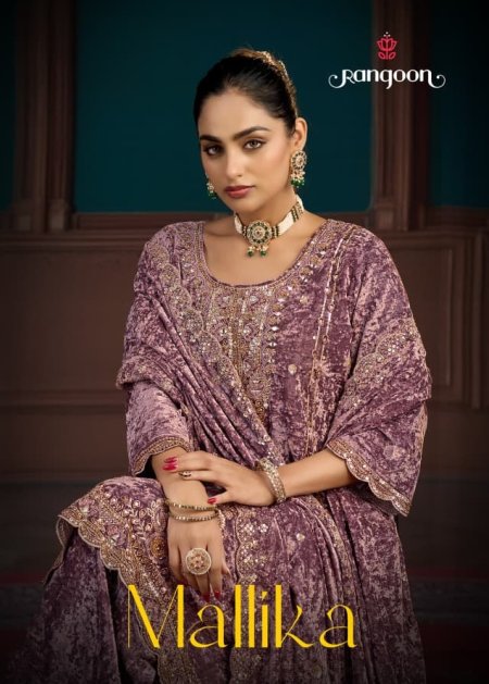 Mallika By Rangoon Makhmal Velvet Readymade Suits